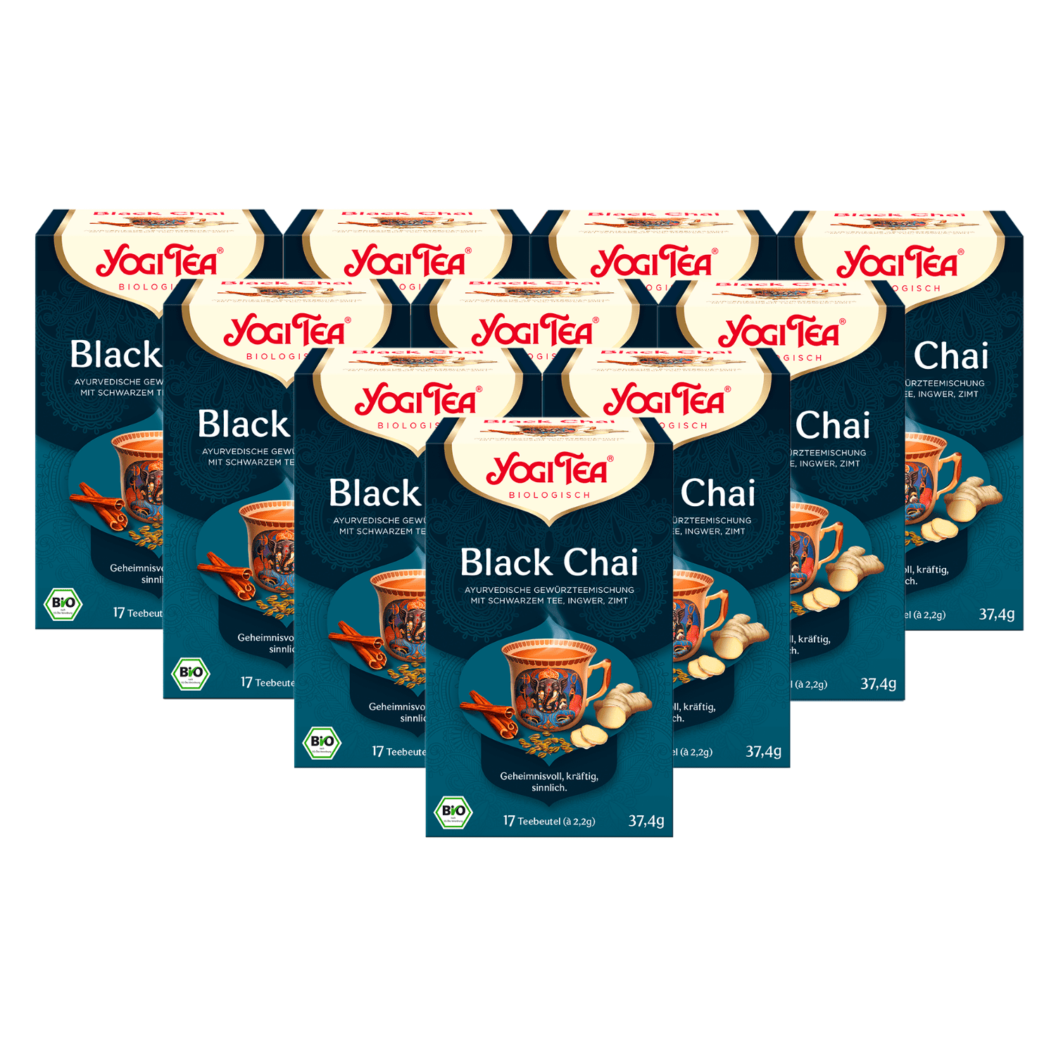 10 x BIO YOGI TEA Black Chai | 10 x 37,4g 