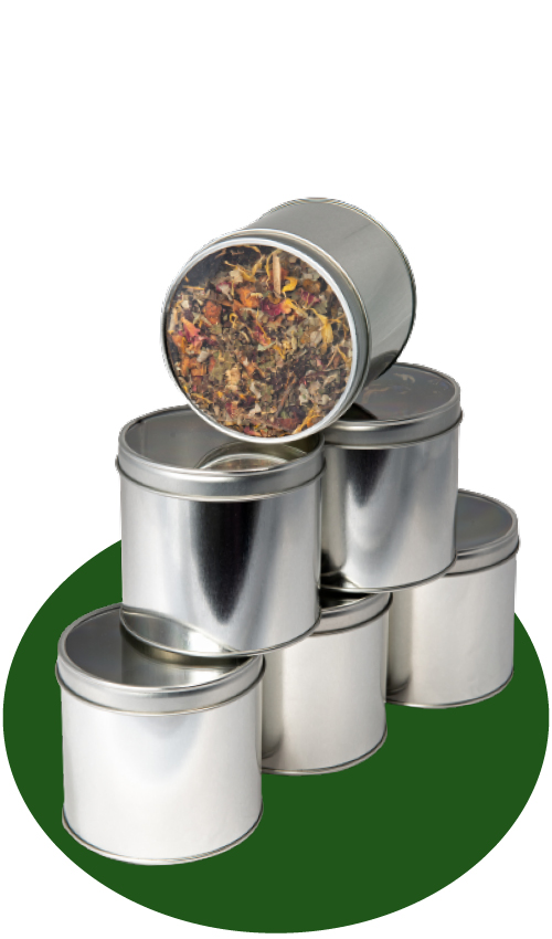 6 x Teedose Claudio für 100 g | mit Fenster 