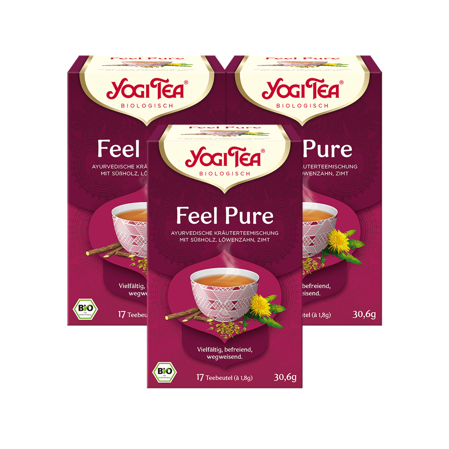 3 x BIO YOGI TEA Feel Pure | 3 x 30,6g
