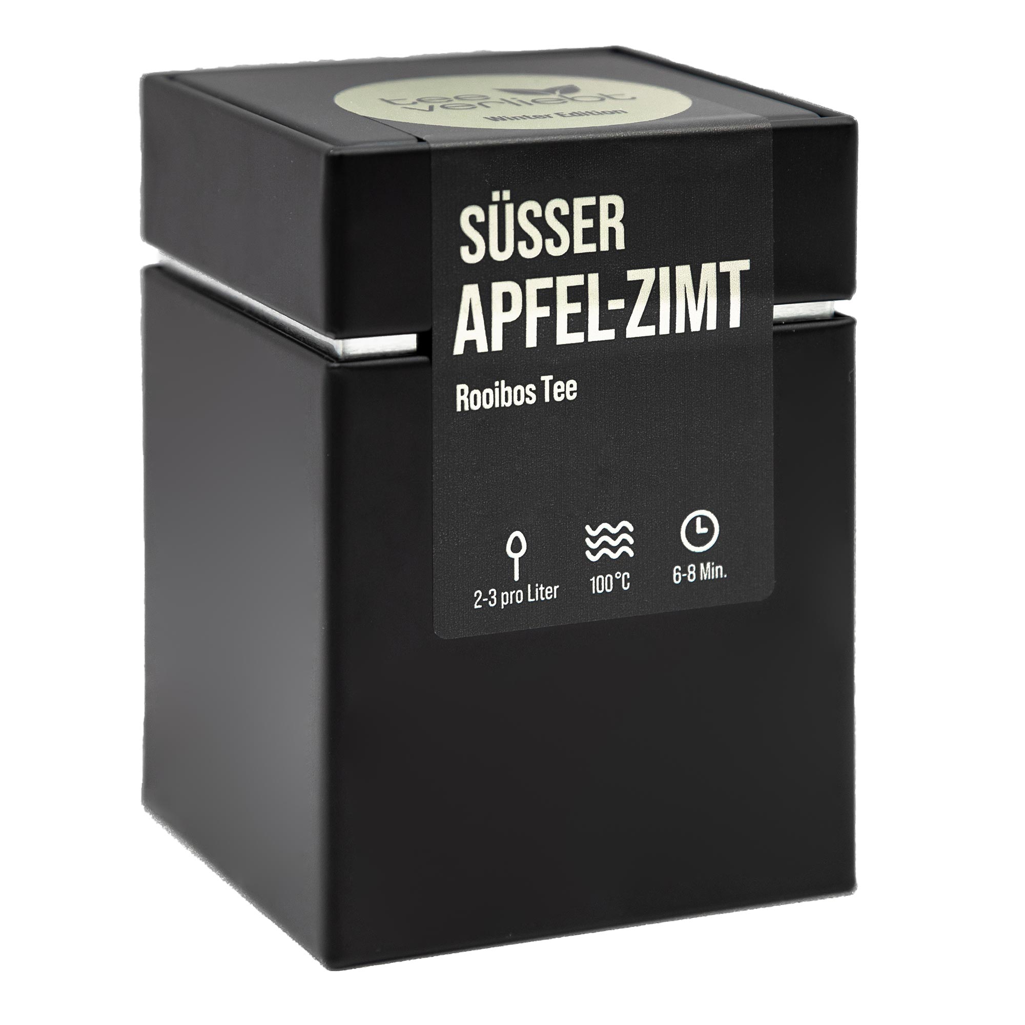 Süßer Apfel-Zimt Geschenkdose | 80g Rooibostee - Winter Edition