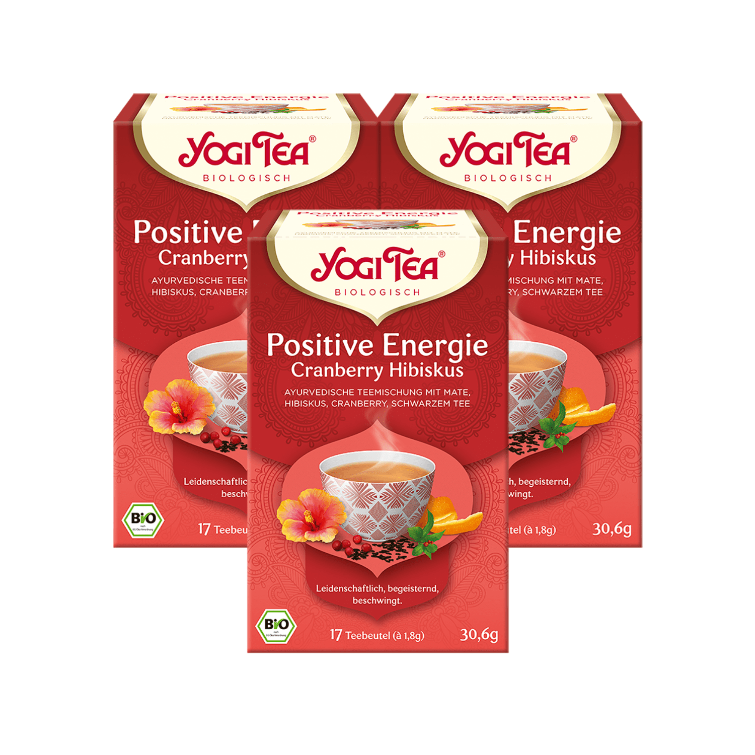 3 x BIO YOGI TEA Positive Energie | 3 x 30,6g