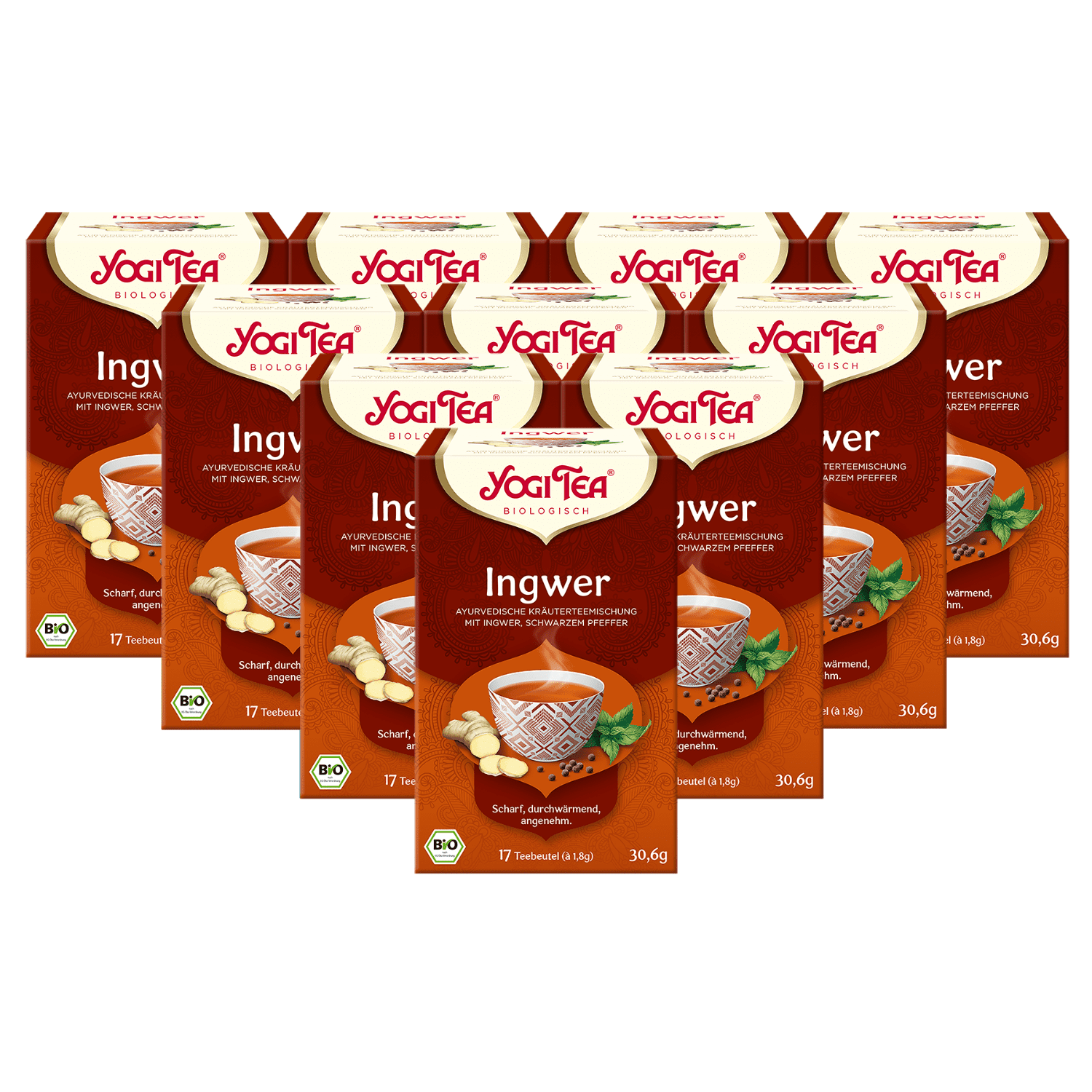 10 x BIO YOGI TEA Ingwer | 10 x 30,6g 