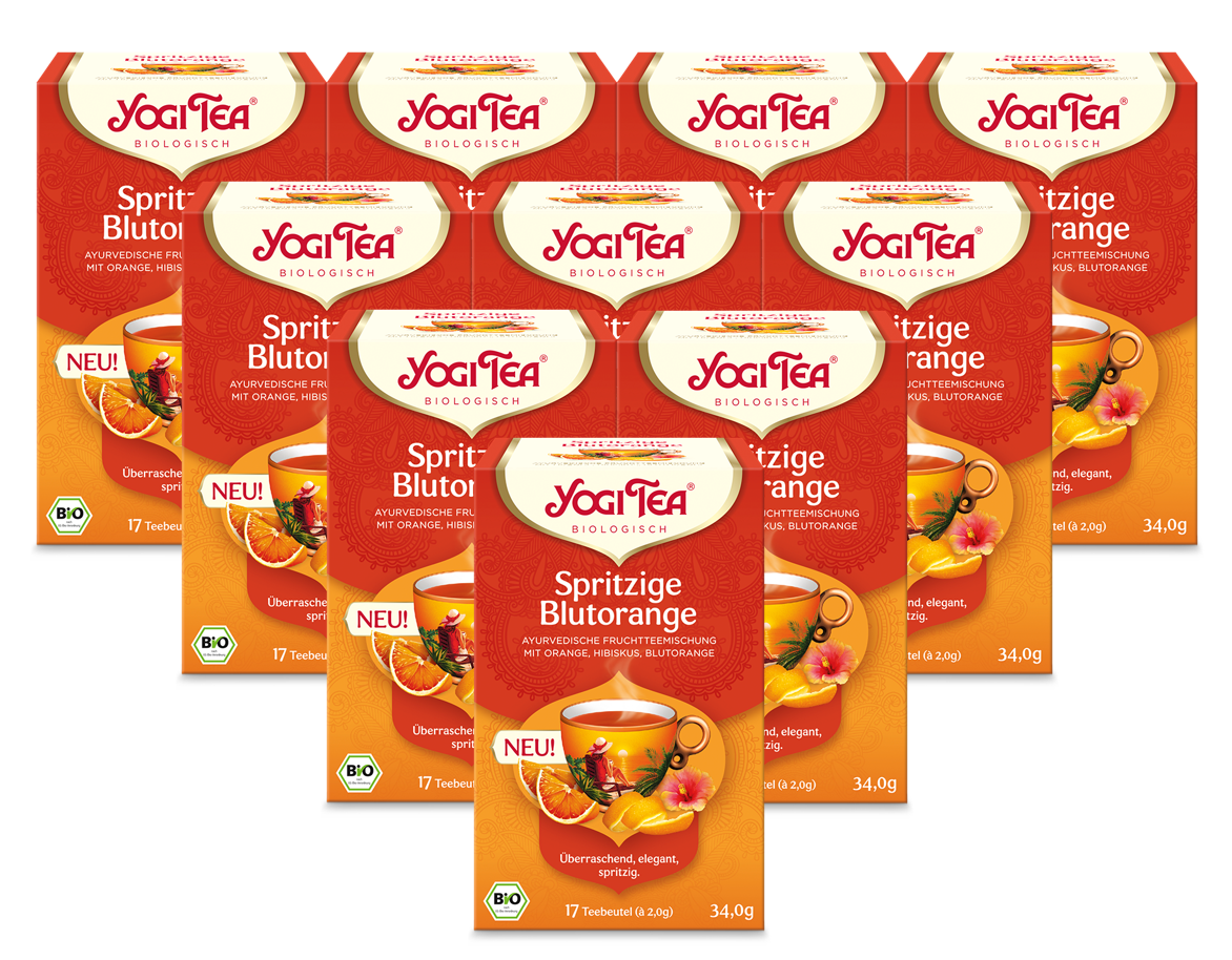 10 x YOGI TEA Spritzige Blutorange Bio 34g