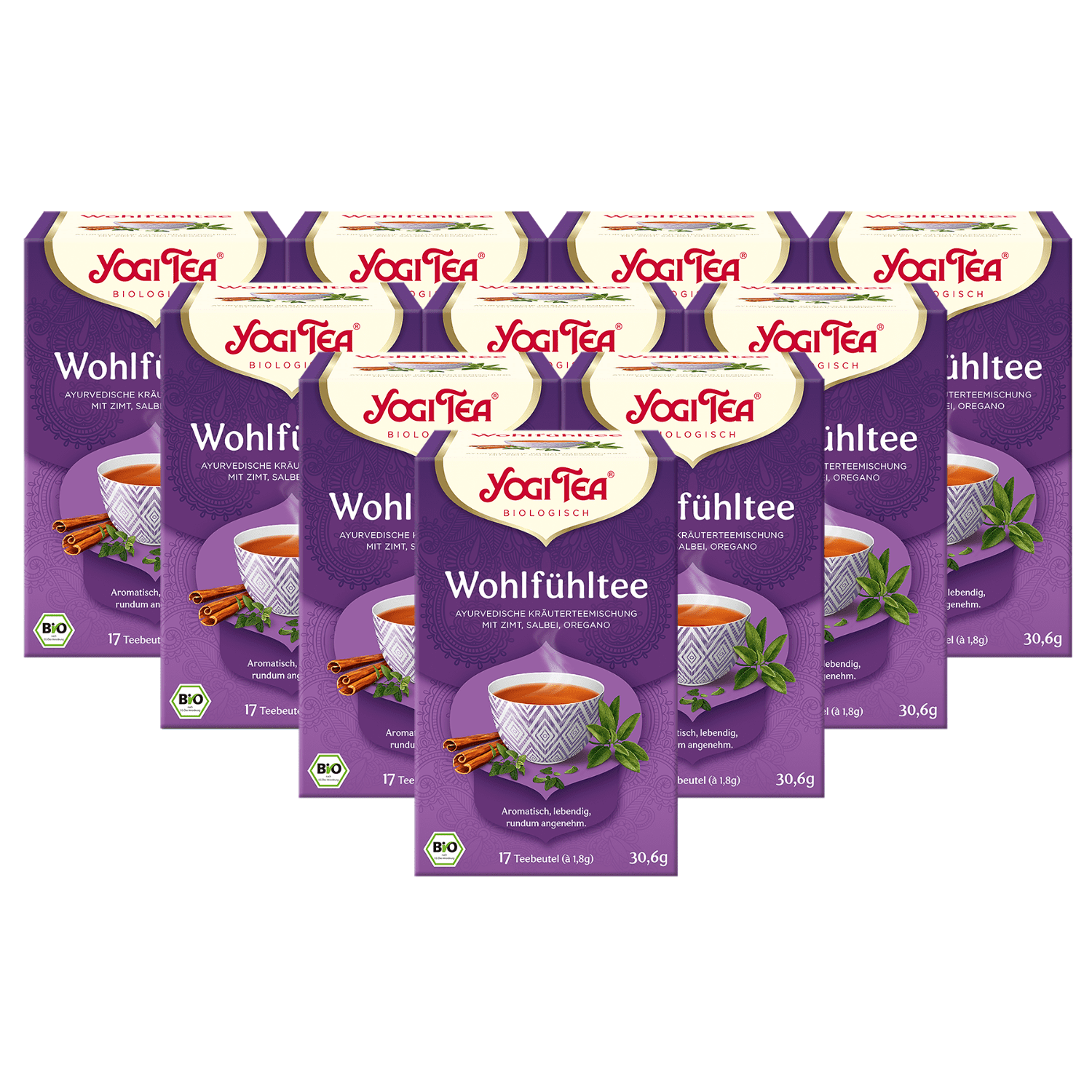 10 x BIO YOGI TEA Wohlfühltee | 10 x 30,6g