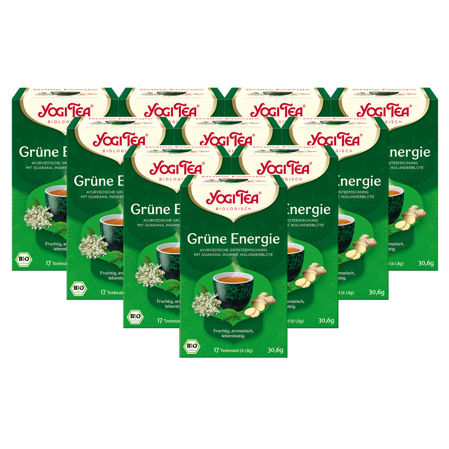 10 x BIO YOGI TEA Grüne Energie | 10 x 30,6g 