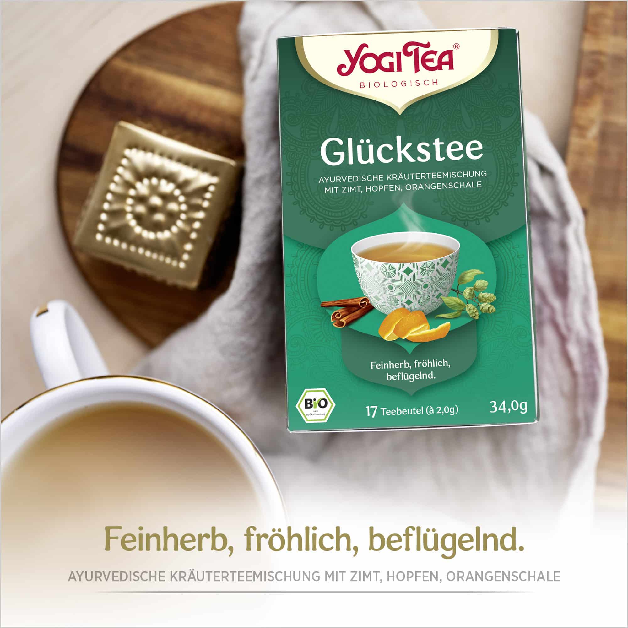 10 x BIO YOGI TEA Glücks Tee  | 10 x 34g 