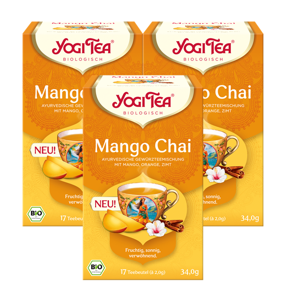 3 x YOGI TEA Mango Chai BIO 34 g