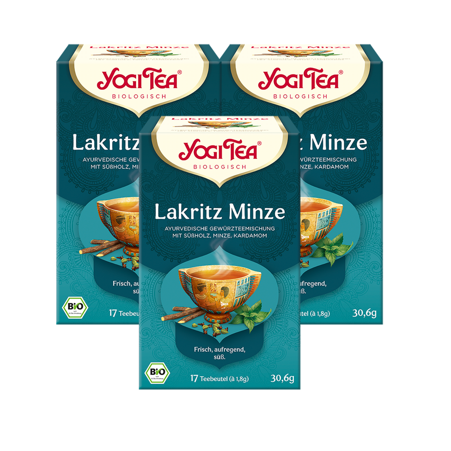 3 x BIO YOGI TEA Lakritz Minze | 3 x 30,6g