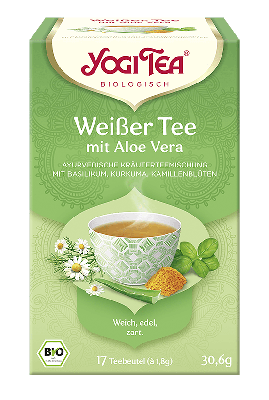 BIO YOGI TEA Weißer Tee mit Aloe Vera | 17 x 1,8g