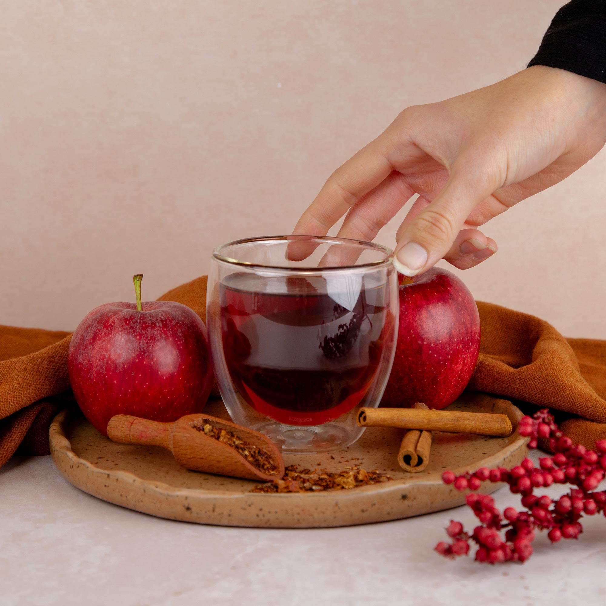 Süßer Apfel-Zimt Geschenkdose | 80g Rooibostee - Winter Edition