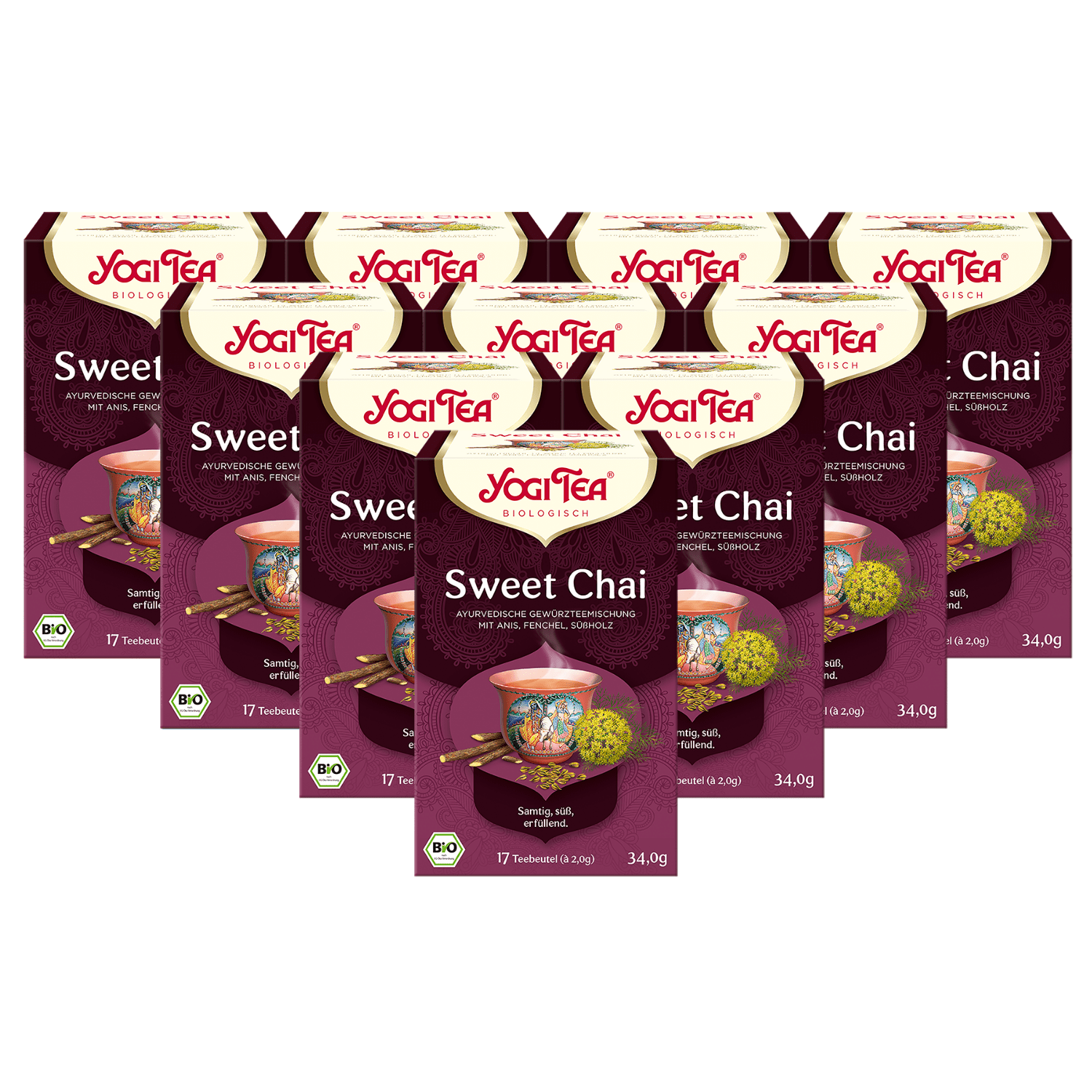 10 x BIO YOGI TEA Sweet Chai | 10 x 34g 
