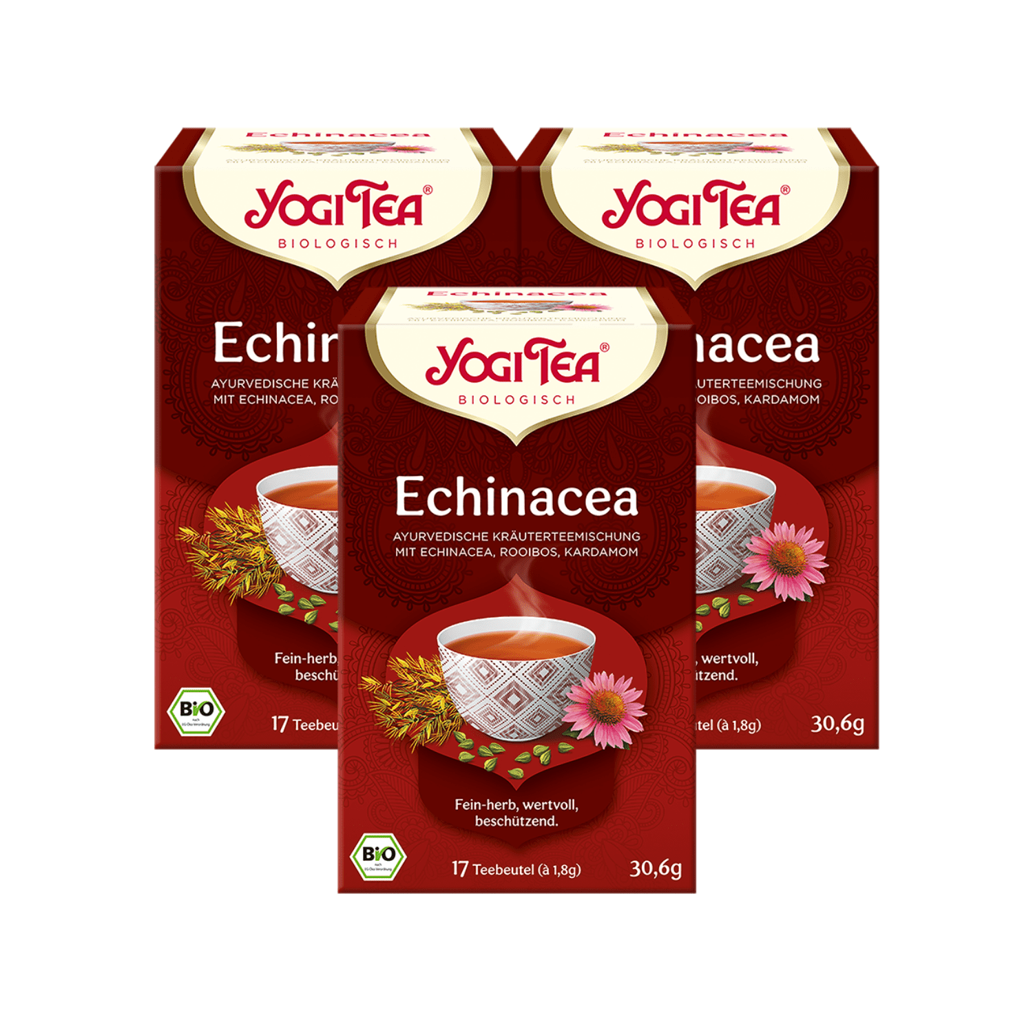 3 x BIO YOGI TEA Echinacea | 3 x 30,6g 
