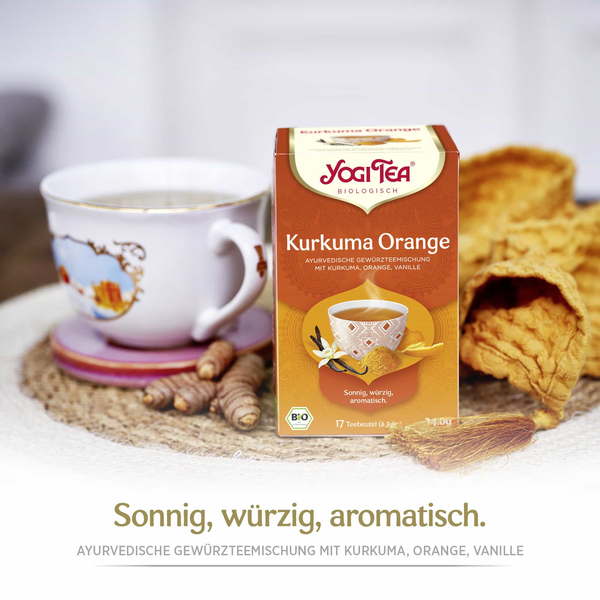 3 x BIO YOGI TEA Kurkuma Orange | 3 x 34g