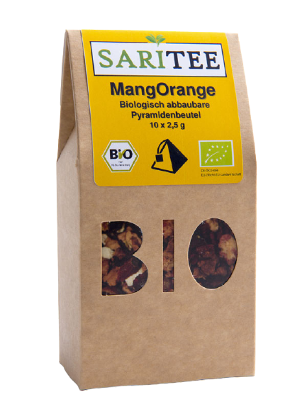 BIO SariTee MangOrange | Pyramidenbeutel 10x2,5g 