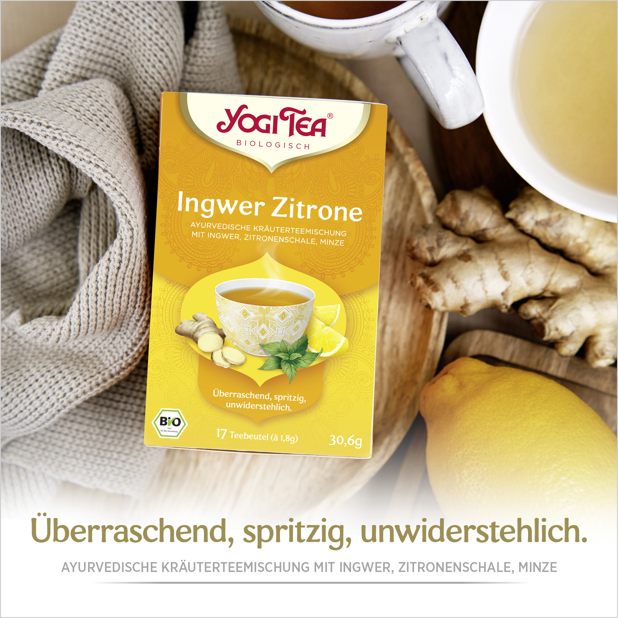 3 x BIO YOGI TEA Ingwer Zitrone | 3 x 30,6g