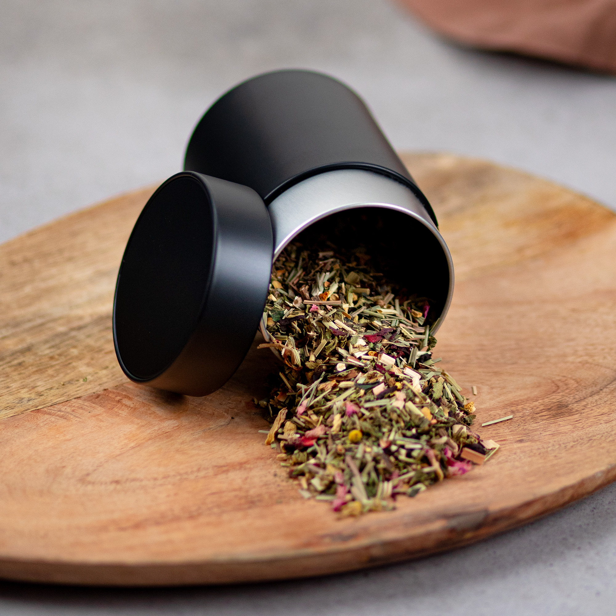 6 x Runde Stülpdeckeldose | schwarz Ø 80 x 110 mm