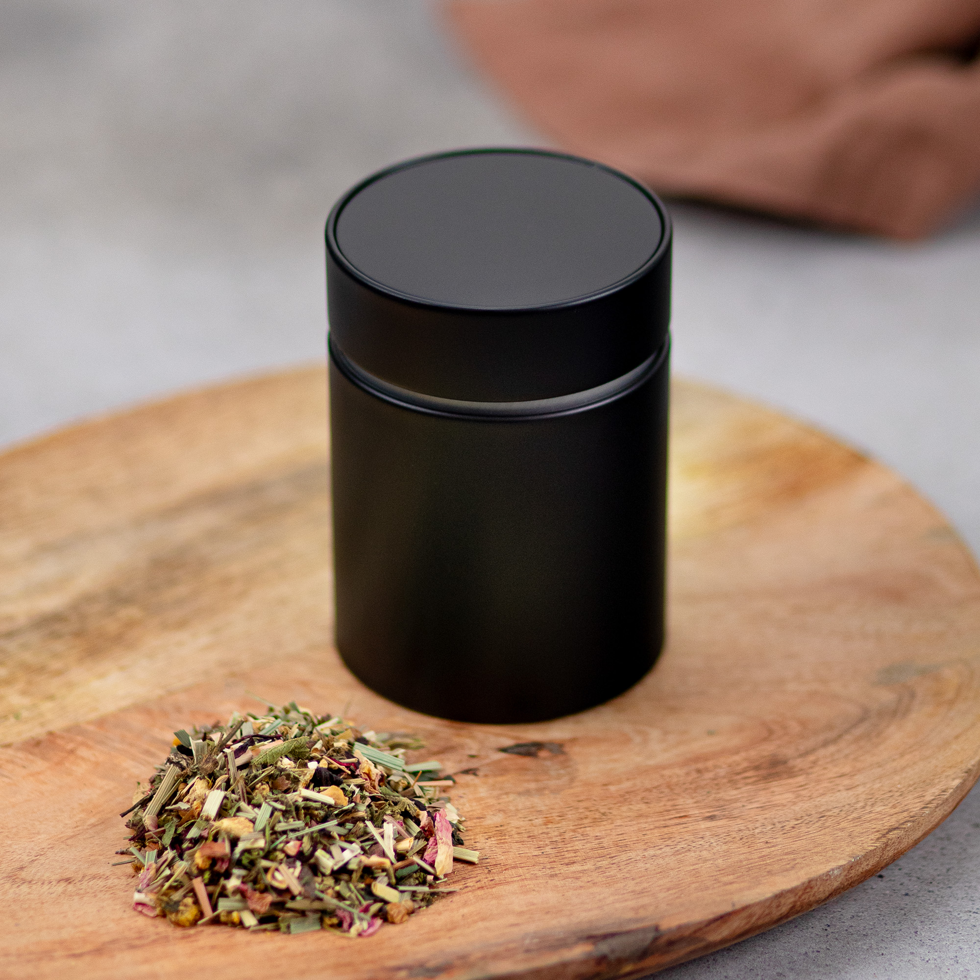 6 x Runde Stülpdeckeldose | schwarz Ø 80 x 110 mm