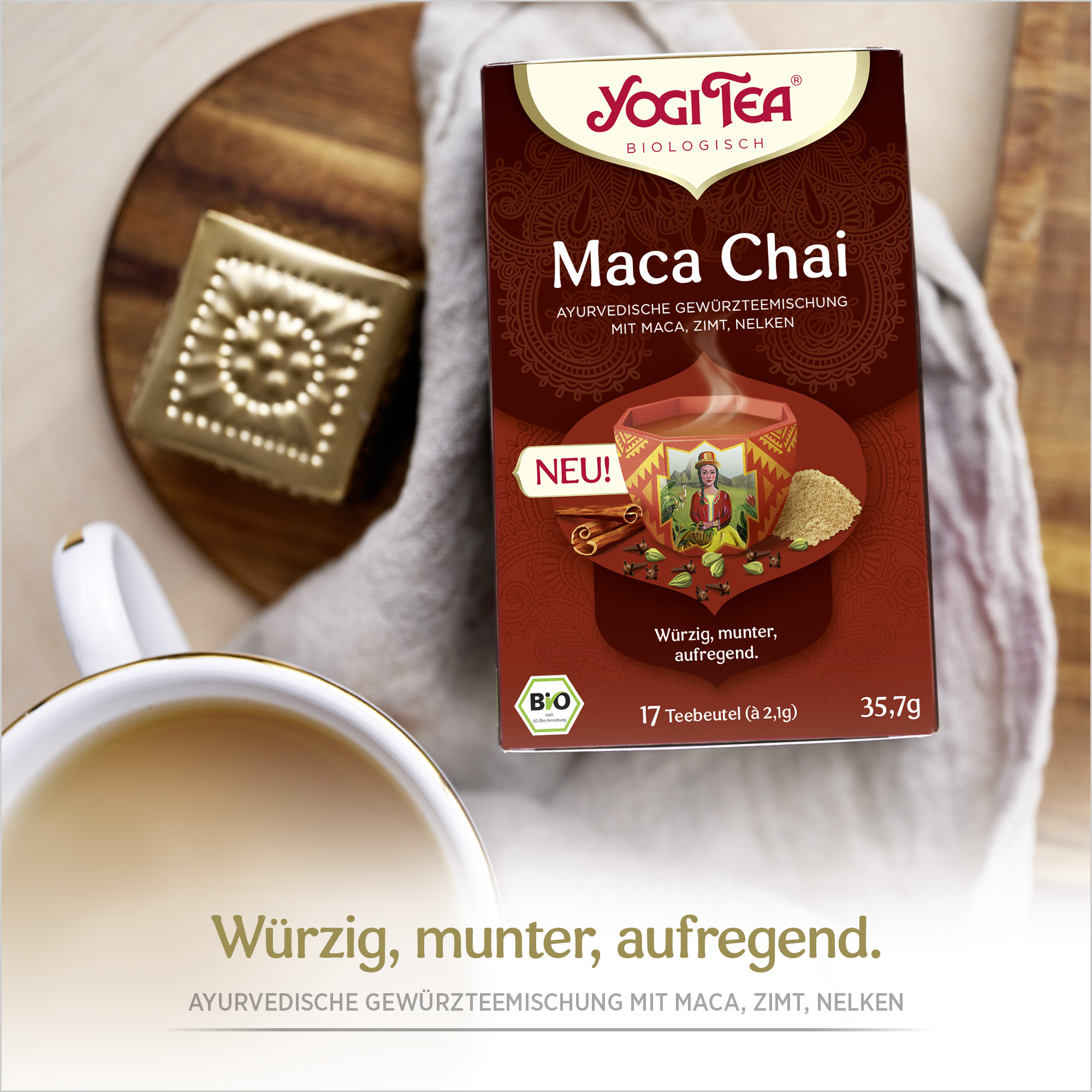 BIO YOGI TEA Maca Chai | 17x 2,1g