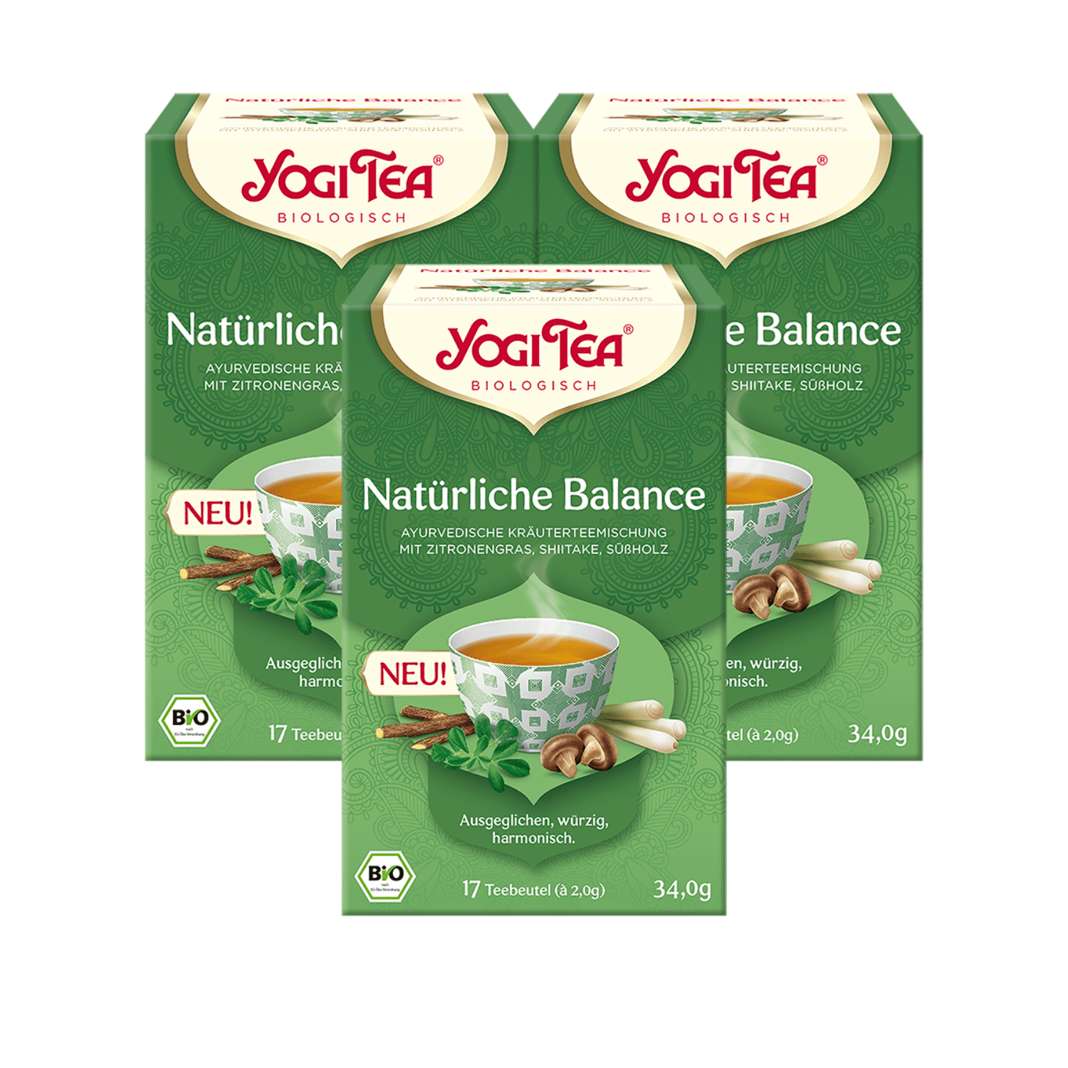 3 x BIO YOGI TEA Natürliche Balance | 3 x 34g