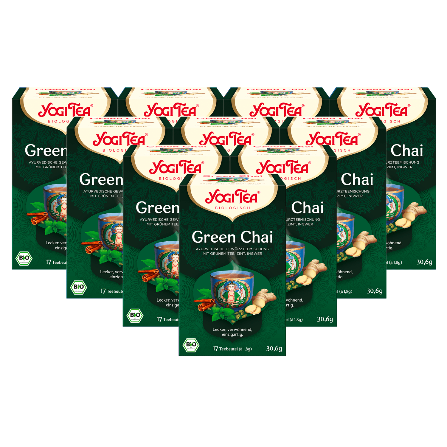 10 x BIO YOGI TEA Green Chai | 10 x 30,6g 