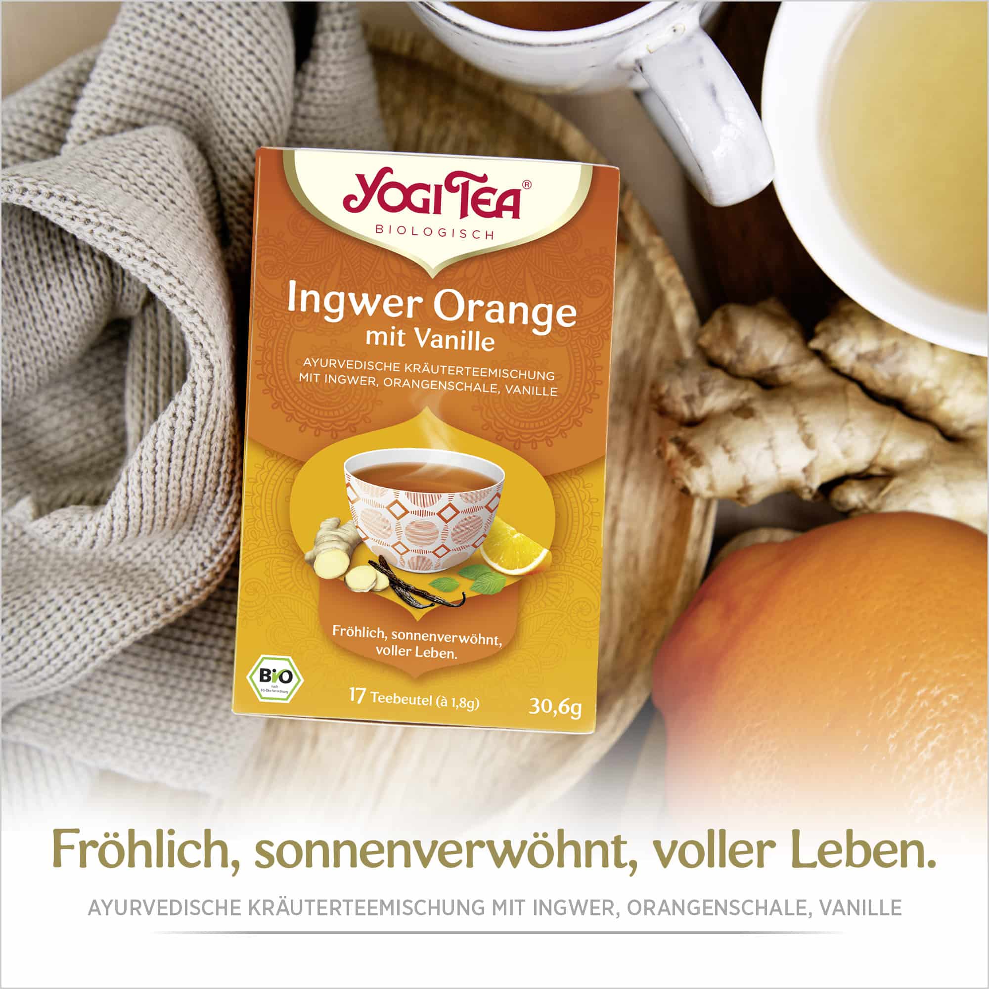 10 x BIO YOGI TEA Ingwer Orange | 10 x 30,6g 
