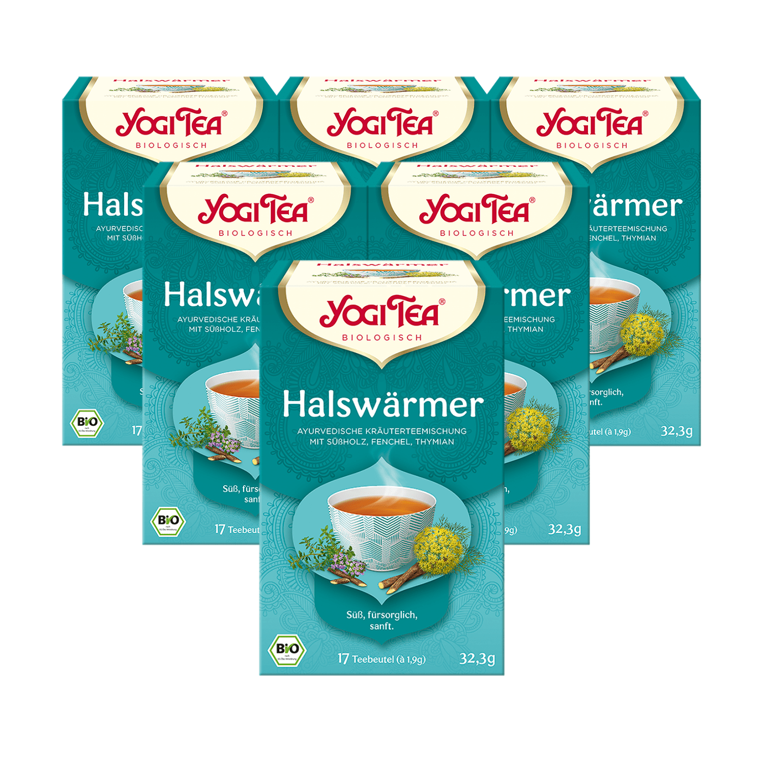6 x BIO YOGI TEA Halswärmer | 6 x 30,6g