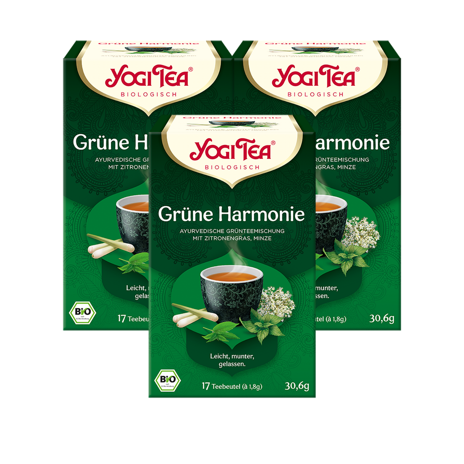 3x BIO YOGI TEA Grüne Harmonie | 3 x 30,6g