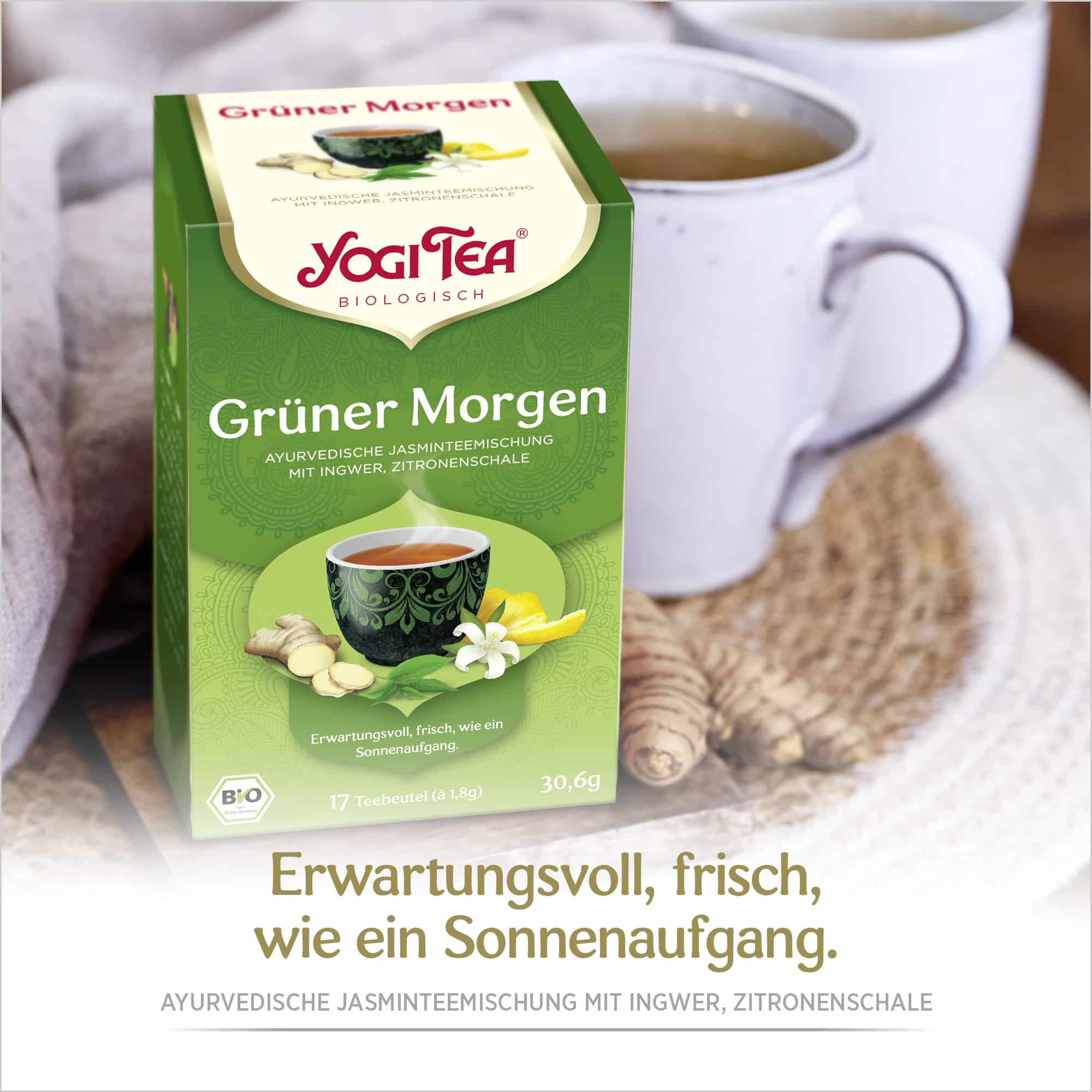 10 x BIO YOGI TEA Grüner Morgen | 10 x 30,6g 