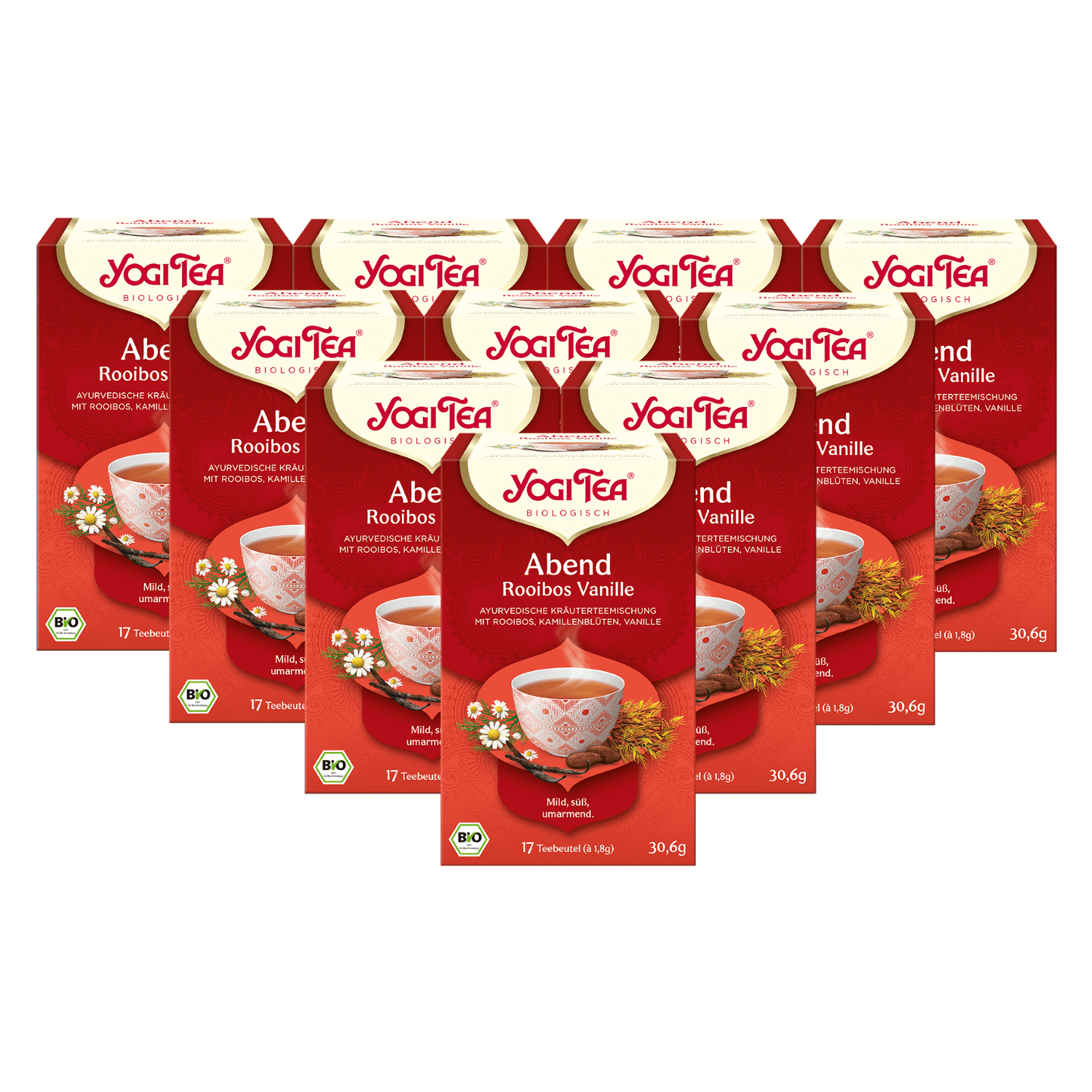 10 x BIO YOGI TEA Abend Rooibos Vanille | 10x30,6g 